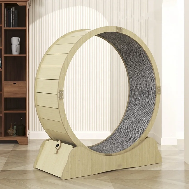 

Interactive Anti-depression Fiber board Wooden Cat Wheel Treadmill Cat Exercise Wheel Cat Wheel