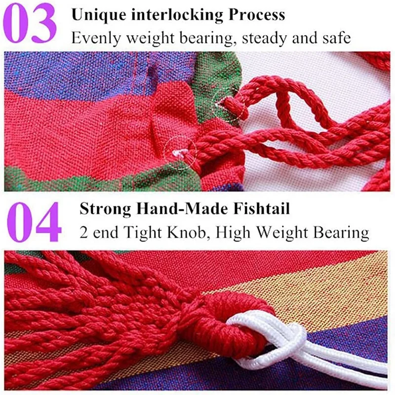 Портативный гамак подвесная койка из холщовой ткани для отдыха на открытом