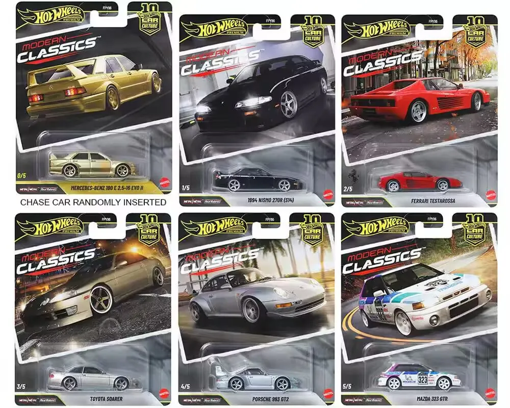 Фото Модель автомобиля Hot Wheels 1/64 Mercedes-Benz 190E No.0 Modern Classics FPY86, литая под давлением, золотая коллекционная серия, из сплава. №3