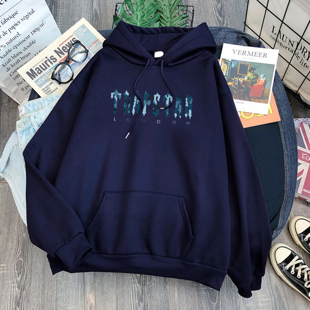 

Trapstar London Camouflage Design Mens Streetwear Creativity Pullover Hoodie Hip Hop Oversize Hoody Fashion O-Neck Man Hoodies