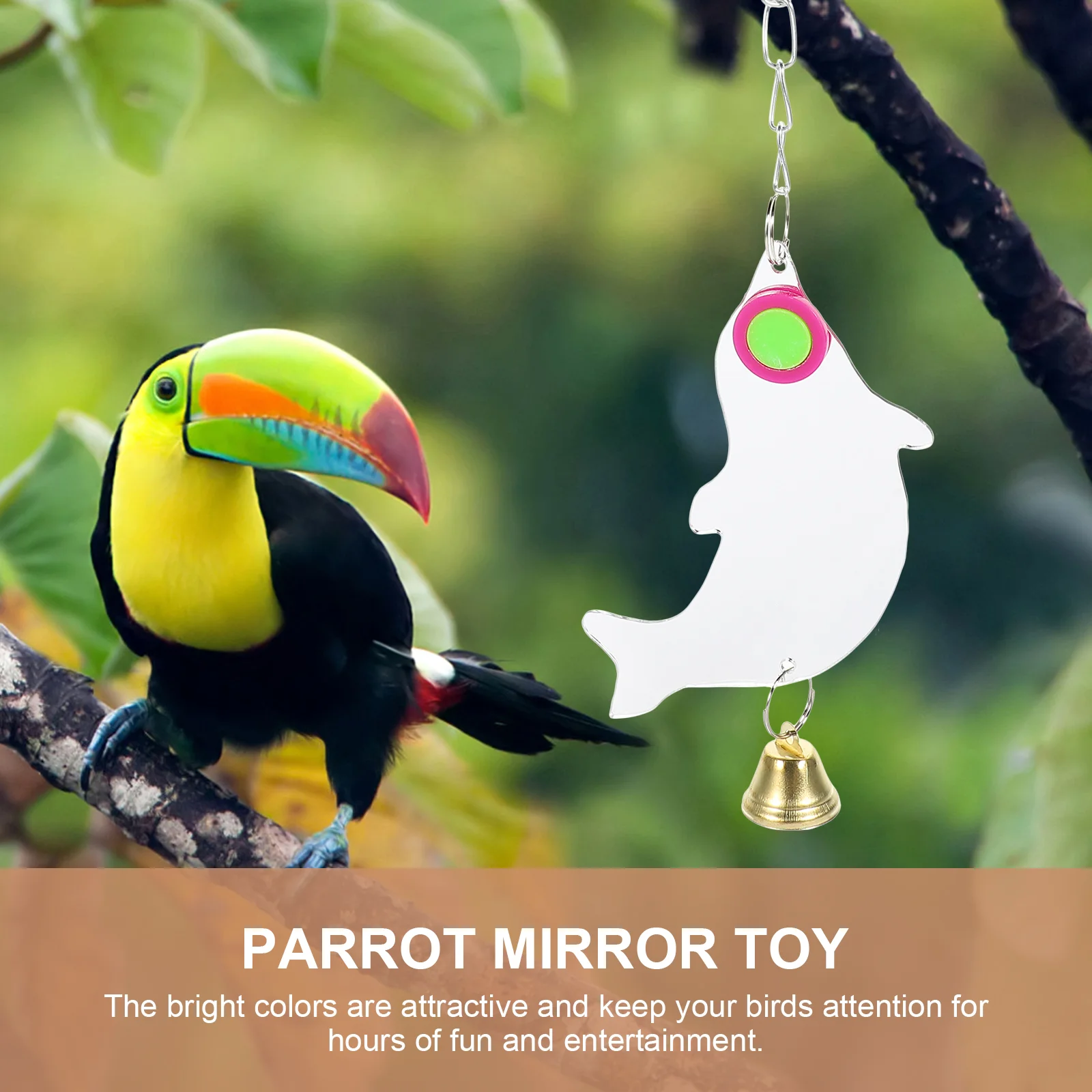 Зеркальные игрушки для птиц попугай клетки акриловые самонаслаждаются с