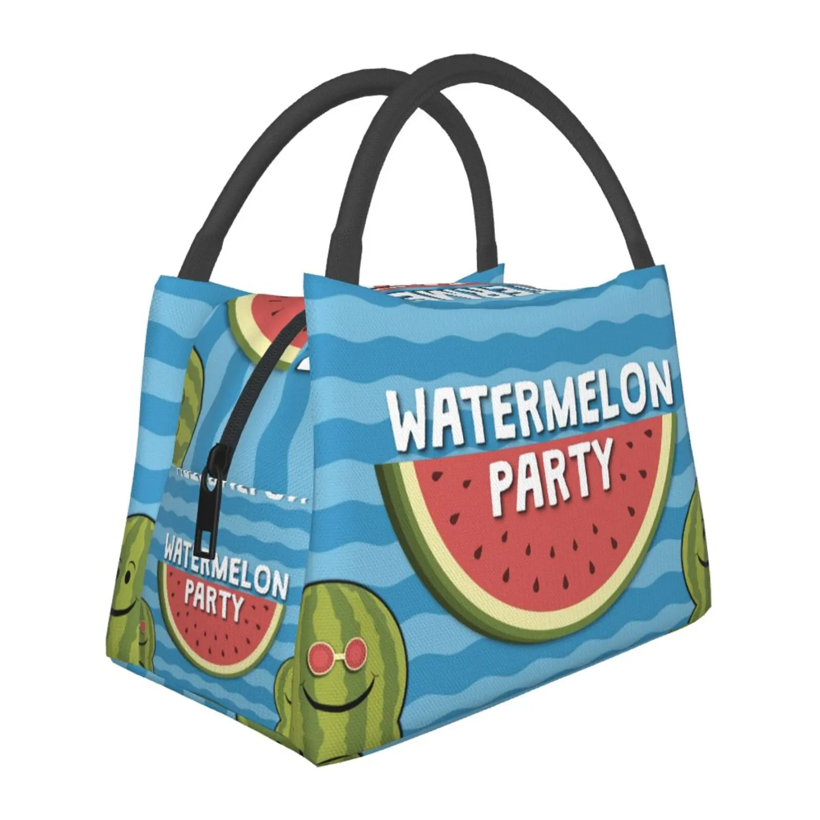Watermelon Party Summer Lunch Bag Bento Insulated Bag Cooler Bags for Kids Women Tote Bag for Outdoor Shcool Work Picnic