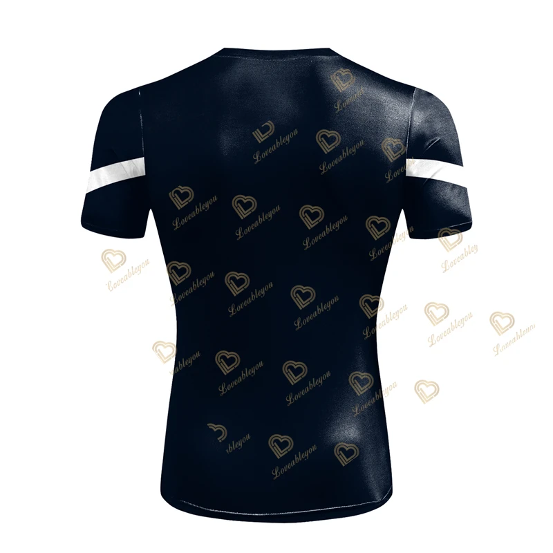 Unisex Captain America Running Training Compression Shirt Men T-shirt Short Sleeve Shirts Gym Sport Shirt Tops Tees