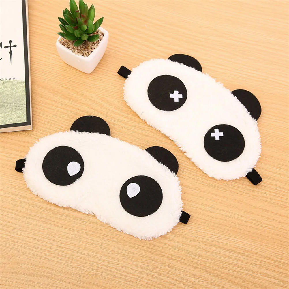 

10PCS Cartoon Panda Eye Mask Plush Fabric Individual Packaging Relieves Eye Fatigue Eye Mask