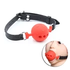 Пара силиконовых кляп-мячей БДСМ бондаж фиксаторы открытый рот дышащий секс-мяч ремешок кляп секс-игрушка для женщин аксессуары