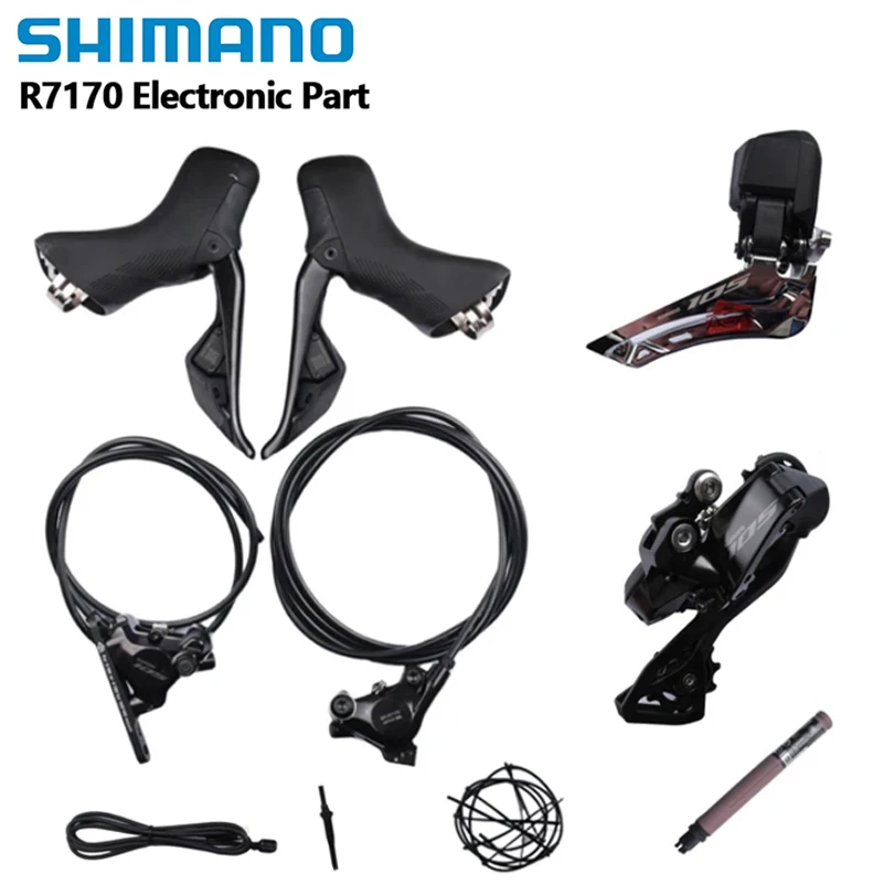 Фото Электронная мини-группа переключателей SHIMANO DI2 105 R7170 2x12s (FD, RD, R7150, аккумулятор DN300) для шоссейного велосипеда R7170 L05A №1