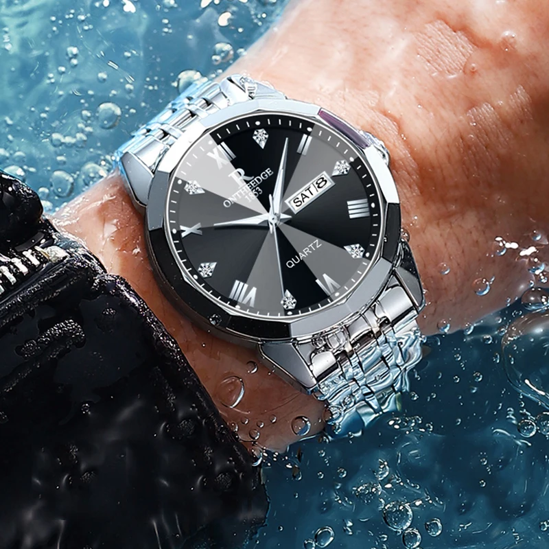 Часы наручные мужские кварцевые в деловом стиле модные простые с ромбовидным