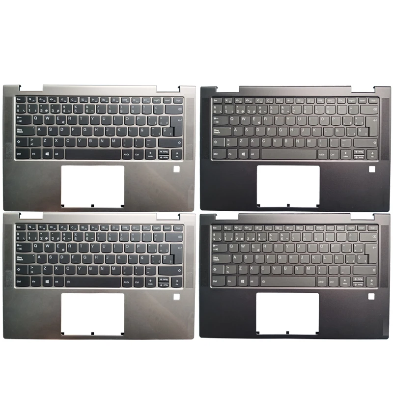 for Lenovo Yoga C740-14 C740-14IML Spanish SP laptop keyboard  with Palmrest Upper Case No touchpad