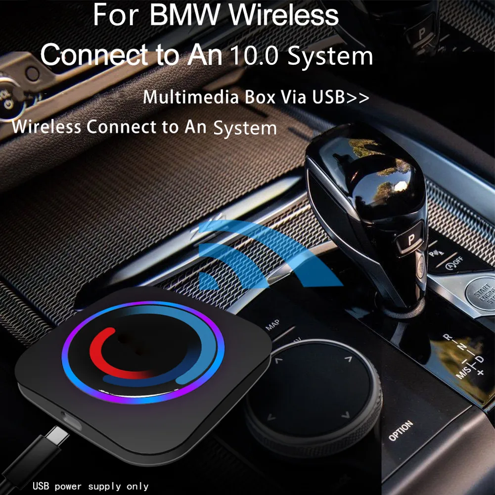 

For CarPlay Ai Box Wireless CarPlay AN Auto 4G+64G For BMW Id6 Id7 Id8 Original Car Screen Non-destructive Upgrade An Navigation