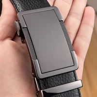 high quality leather texture mens belt business casual automatic buckle classic trend luxury design belt fashion
