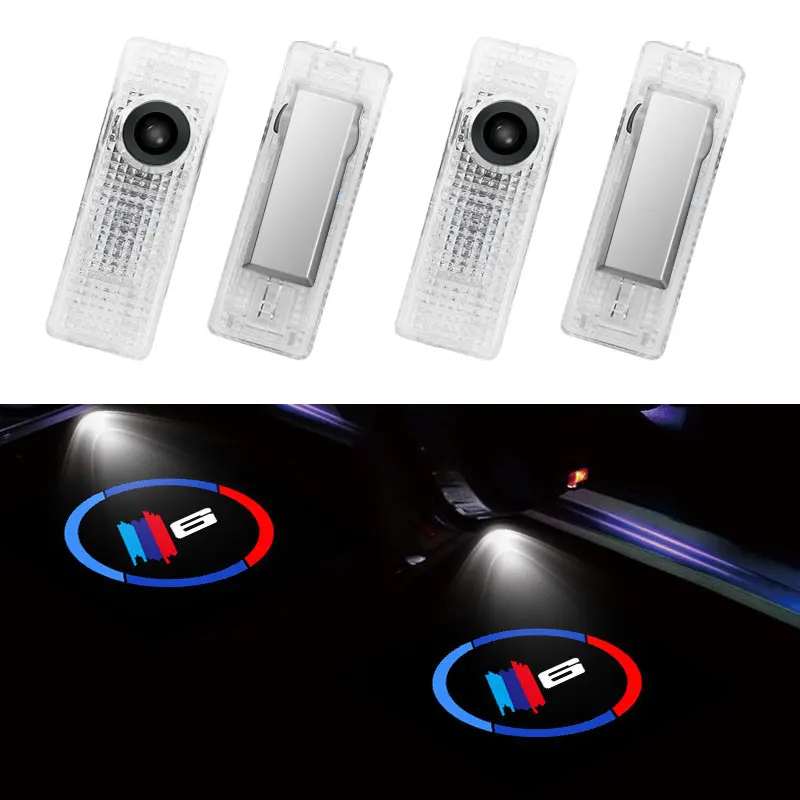 

2Pcs Led Car Door Welcome Light Automobile External Accessories For BMW 6 Series Model Auto HD Projector Lamp