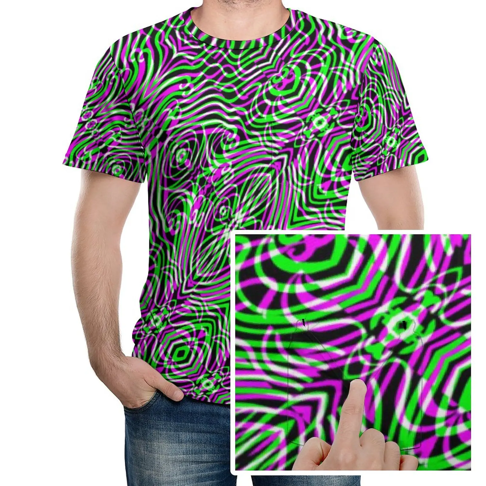 

Футболка мужская с геометрическим рисунком, топ с карманами, с жидкими полосками, с коротким рукавом, размеры 4XL, 5XL, 6XL