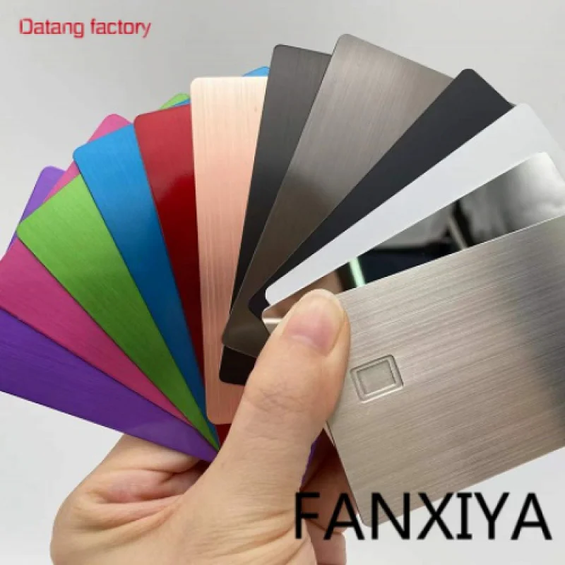 

Custom Credit Size Blank Metal Business Card With Chip Slot