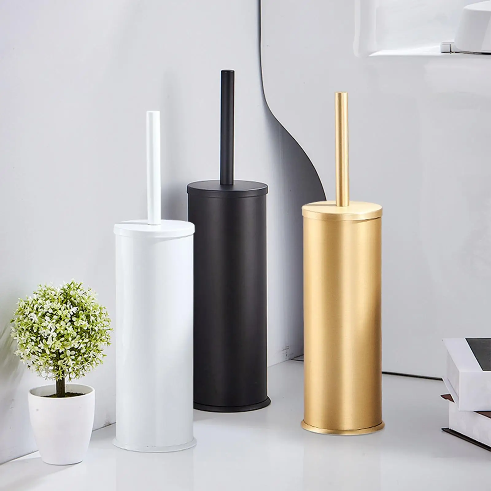 

Modern Long Handle Toilet Brush and Holder Set Soft Bristles for Bathroom Toilet Household Cleaning Accs