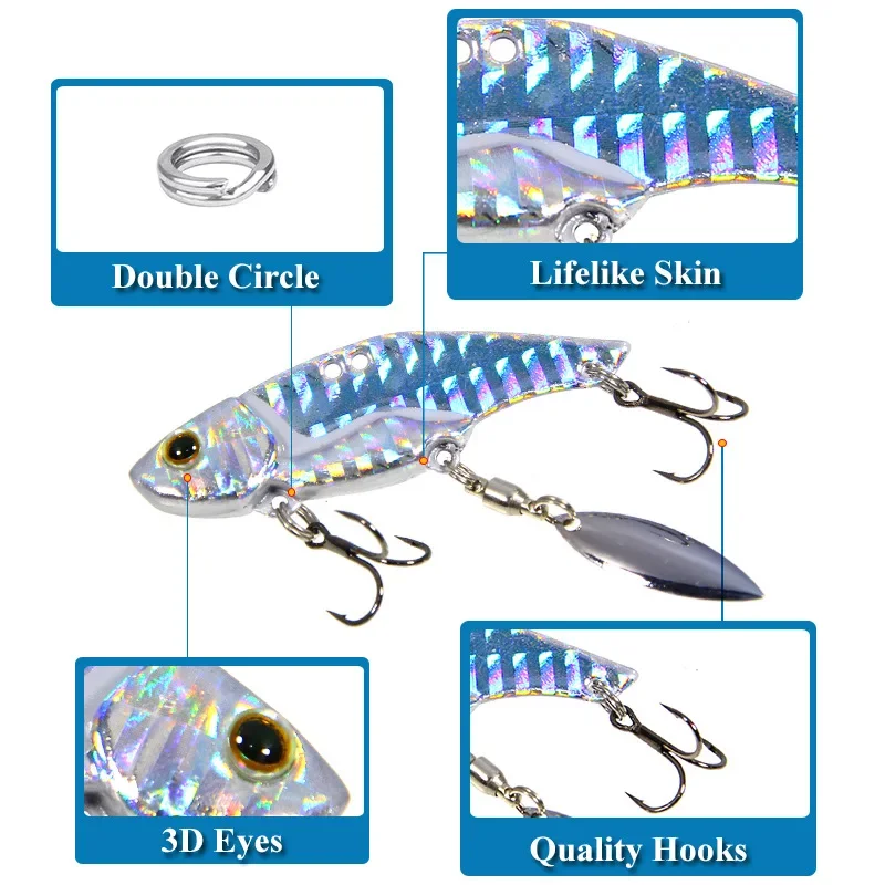 Фото ALASICKA 5cm12g5.5cm16g Металлическая рыболовная приманка Vib Long Shot Metal Jig Articulos De Pesca Isca Искусственная приманка для окуня Глубоководная рыбалка №4