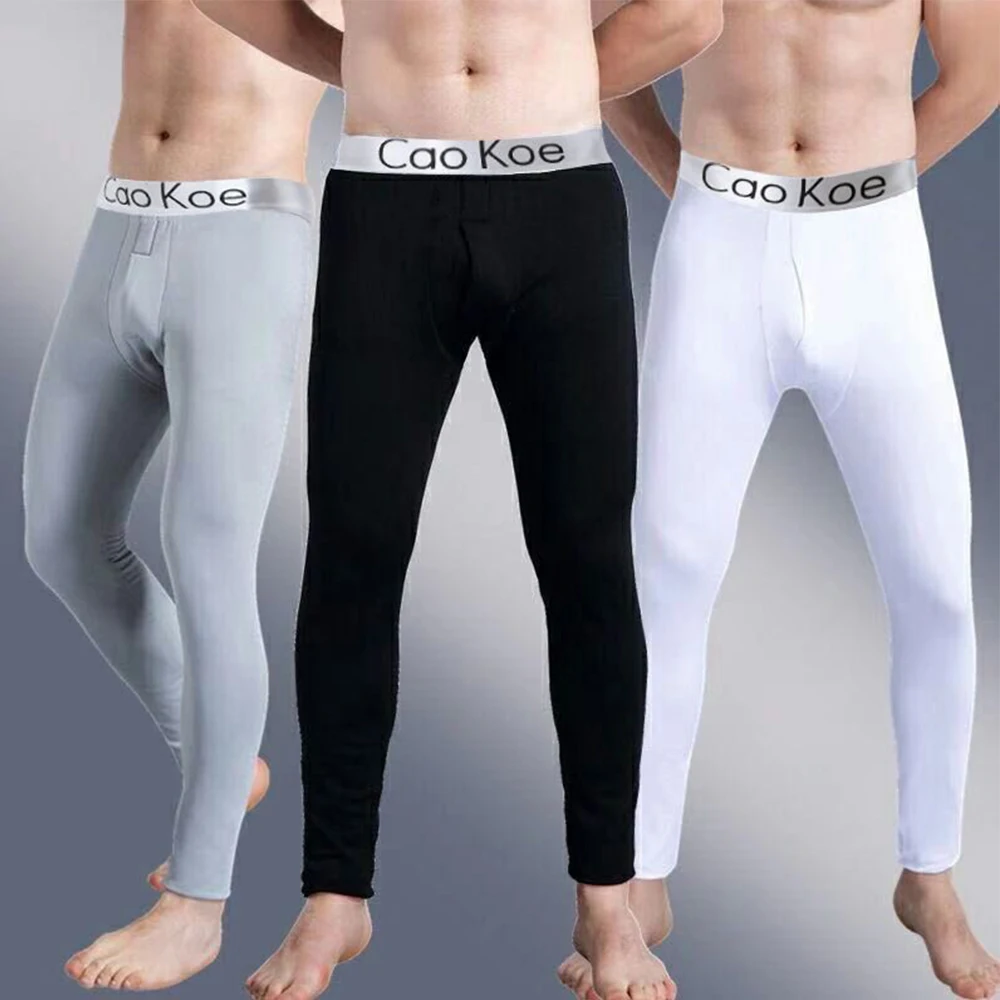 Men's Thermal Underwear Slim Long Johns Soft Underwear Trousers Warm Base Bottoms Comfortable Leggings Man Pajamas