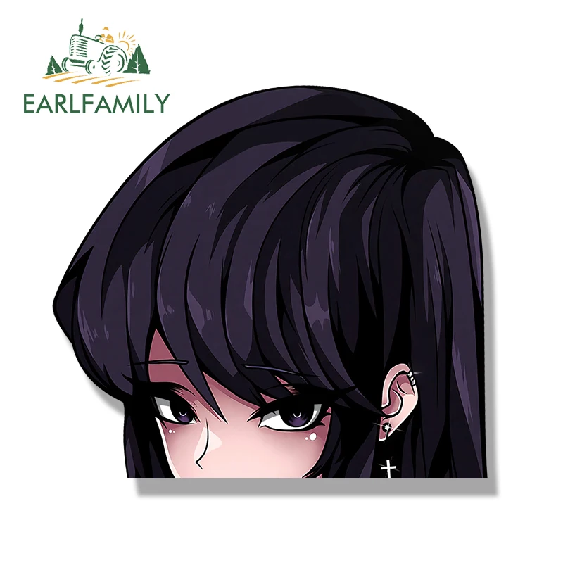 

EARLFAMILY Komi Shouko Peek автомобильная наклейка горячая аниме Waifu эскизная наклейка JDM Chibi большая голова граффити шлем Peeker наклейки автомобильная пленка