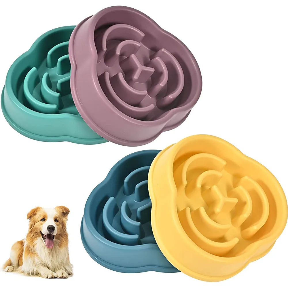 

Dogs Pet Dishes For Anti-slip Feeding Puzzle Slow Bowls Feeder Slow Preventing Slower Feeding Bowl Choking Non-toxic Dog Healthy