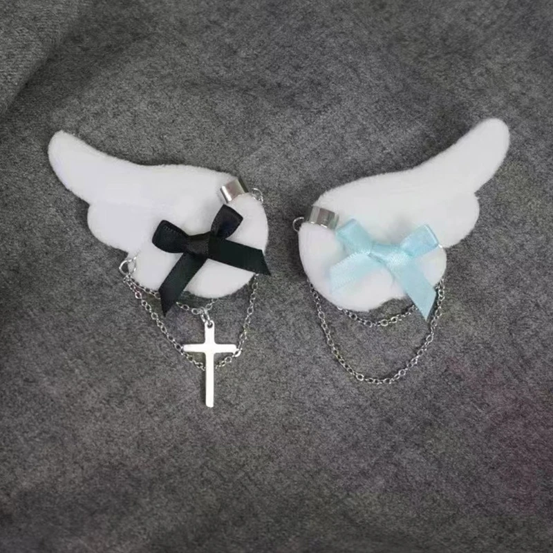 Заколки для волос с бантом и крылышками подвеска-заколка Y2K аксессуары девочек