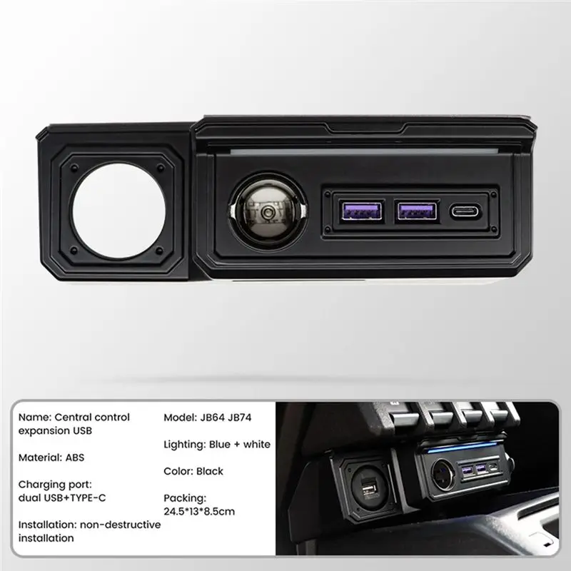 Фото Автомобильные зарядные порты USB и Type-C для Jimny JB64 Sierra JB74W 2019-2023 LHD-A67F №4