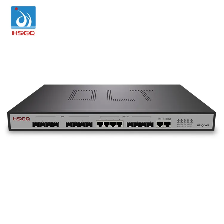 

HSGQ-G008 Gpon olt 8 ports fiber optic equipment 2* 10GE SFP+ uplink Slots gpon OLT