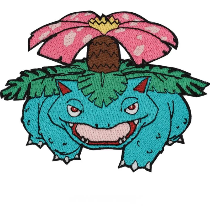 

Аппликация в стиле аниме Pokemon Venusaur для одежды, аппликация для вышивки своими руками, плавкий патч, железные наклейки, значок, детский подарок на день рождения