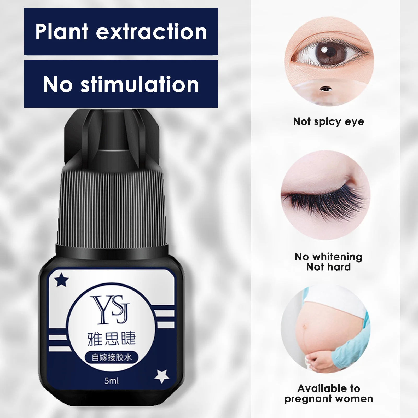 

Клей для наращивания ресниц 5 мл, черный, без запаха, не вызывает раздражения