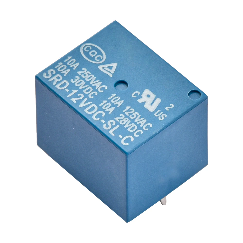

5-Pin Relay SRD-12VDC-SL-C Electromagnetic Relay T73-12V 5 pin PCB Type 10A 12V DC Power Relay