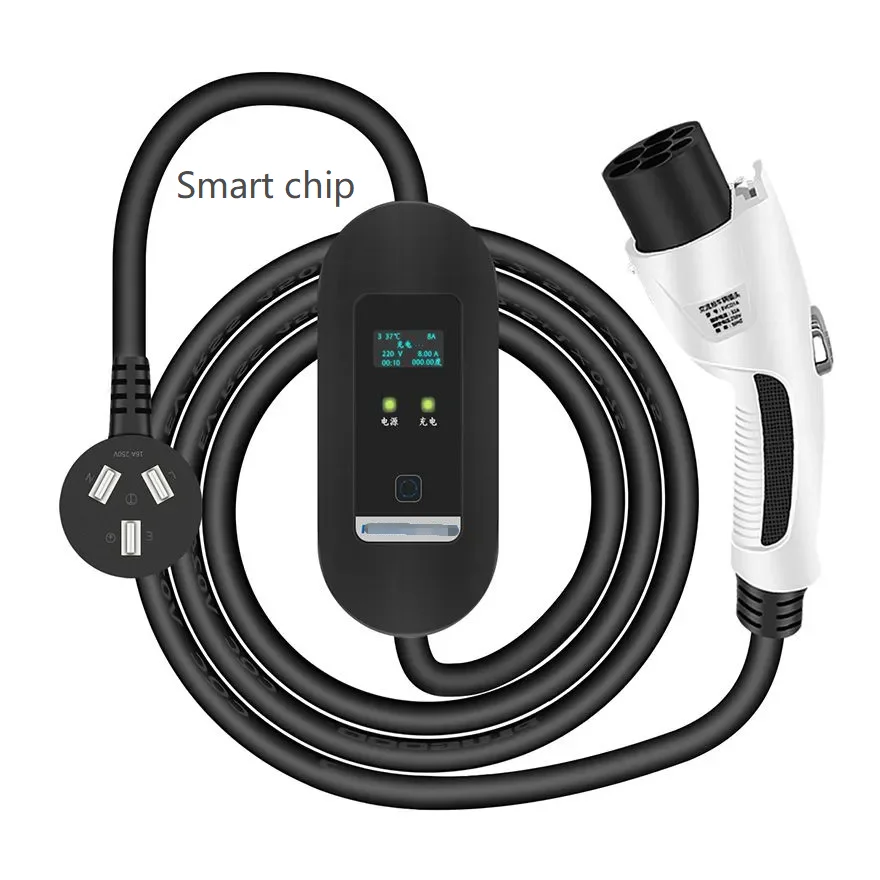 DIBOEV 32A уровень GBT CCS 2 AC Ev зарядное устройство 7KW EVSE жидкий экран дисплей