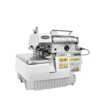 golden choice gc747fbk high quality 4 thread overlock sewing machine with back latching