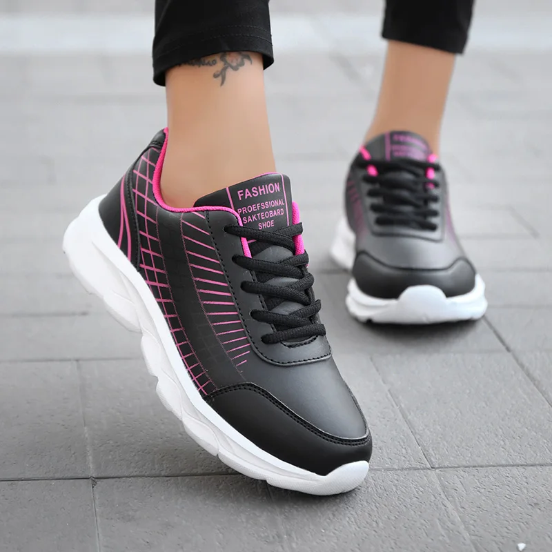 2022 Autumn Women's Sneakers New Fashion Lightweight Non-Slip Breathable Women Shoes Outdoor Cushioning Lace-Up Casual Shoe