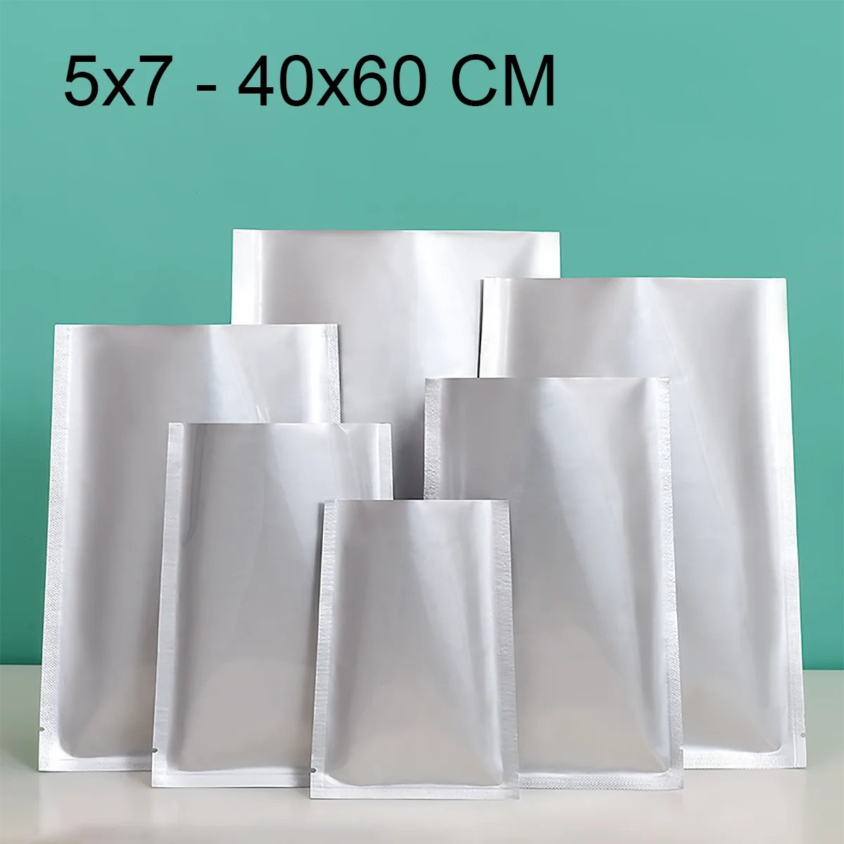 

100Pcs 5x7-40x60cm Pure Aluminum Foil Vacuum Packaging Bag Vacuum Hot Seal Food Storage Bags Delicatessen Vacuum Seal Bag
