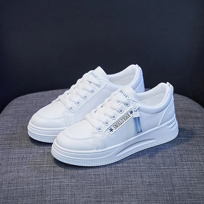 NEW Women's Sneakers Pu Leather Platform Small White Shoes Breathable Casual Women Shoes Outwear Board Shoes for Girls