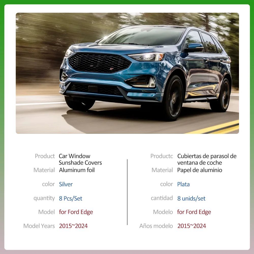 Фото Автомобильные солнцезащитные очки для Ford Edge CD539 Endura 2015 ~ 2024, 2016 2017 2018 2019 2020 202солнцезащитные очки на крышу, солнцезащитный козырек, боковая занавеска на лобовое стекло, солнцезащитные аксессуары №2