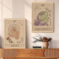 12 zodiac signs constellation classic movie posters wall art retro posters for home home decor