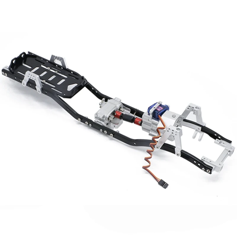 

313mm Wheelbase Metal Chassis Frame with Prefixal Shiftable Gearbox for Axial SCX10 90046 1/10 RC Crawler Car