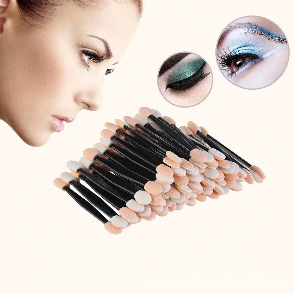 

HEALLOR Disposable50/100PC Eye shadow Brush Makeup Dual Sided Sponge Nylon Set Eye Shadow Brushes For Cosmetic Applicator Makeup