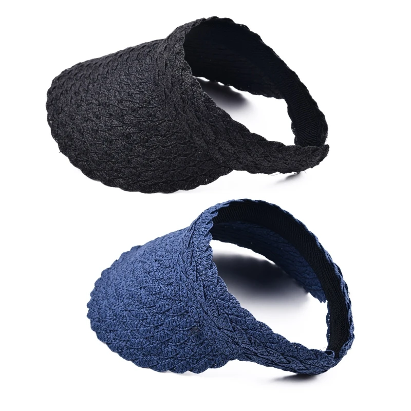 Летняя Пляжная однотонная кружевная соломенная шляпа дышащая Пустая Шляпа