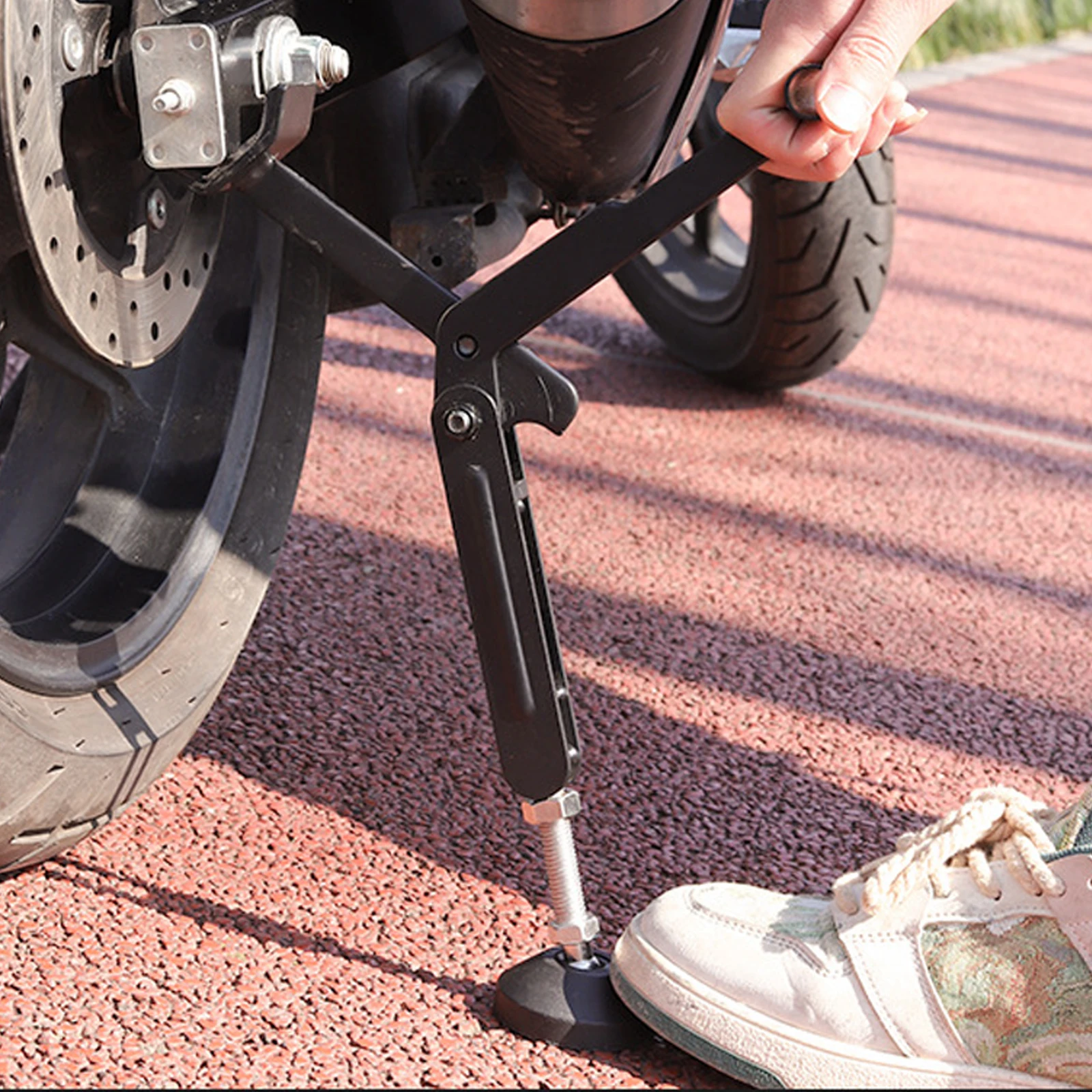 

Motorcycle Stand Labor Saving Foldable Wheel Chain Cleaning Maintenance Stand Portable Motorcycle Lift Stand Jack Replacement
