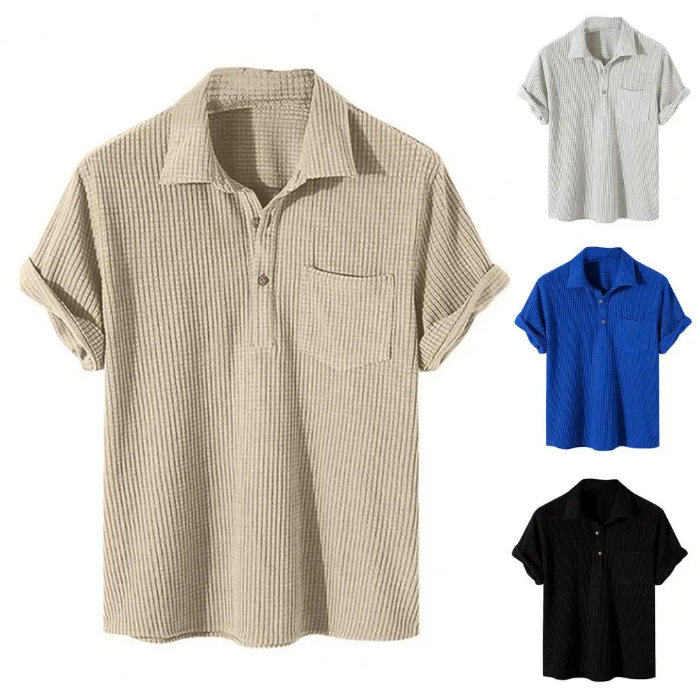 Stylish Men T-shirt Lightweight Summer Tops Comfortable Simple Easy to Match Men T-shirt  Short Sleeves