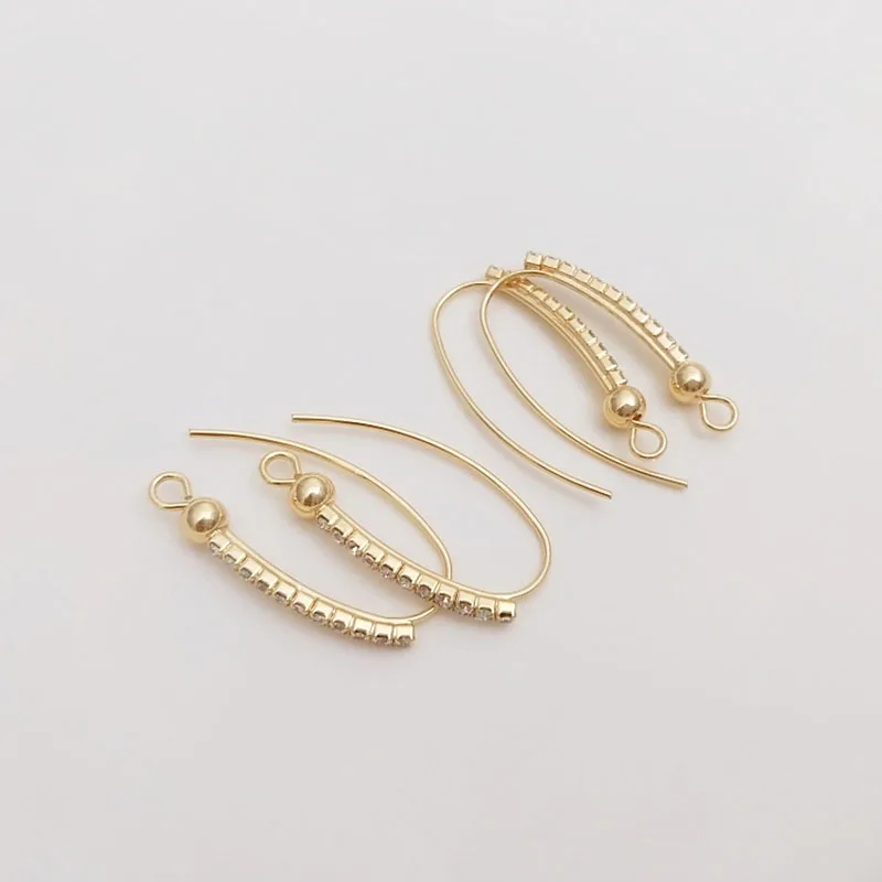 

1Pair U-shaped Ear Hook 15mm Wide 925 Sterling Silver Gold-plated Handmade Findings Earring Hooks Leverback Earwire Fittings