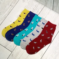 5 pairs harajuku cute colorful womens tube socks dropshipping mini small animal female cotton socks wholesale