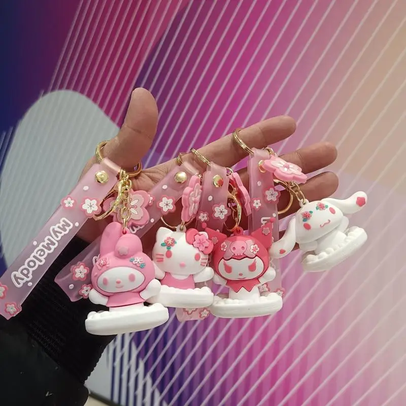 

Kawaii Cinnamoroll Bag Pendant Anime Sanrio Girly Heart My Melody Cute Cartoon Kuromi Personality Keychain Toy for Girls