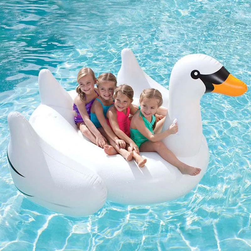 

150cm 60inch Giant Swan Pool Float For Adult Bed Baby Seat Ride-On Swimming Ring Party Holiday Water Fun Toys Air Mattress boia