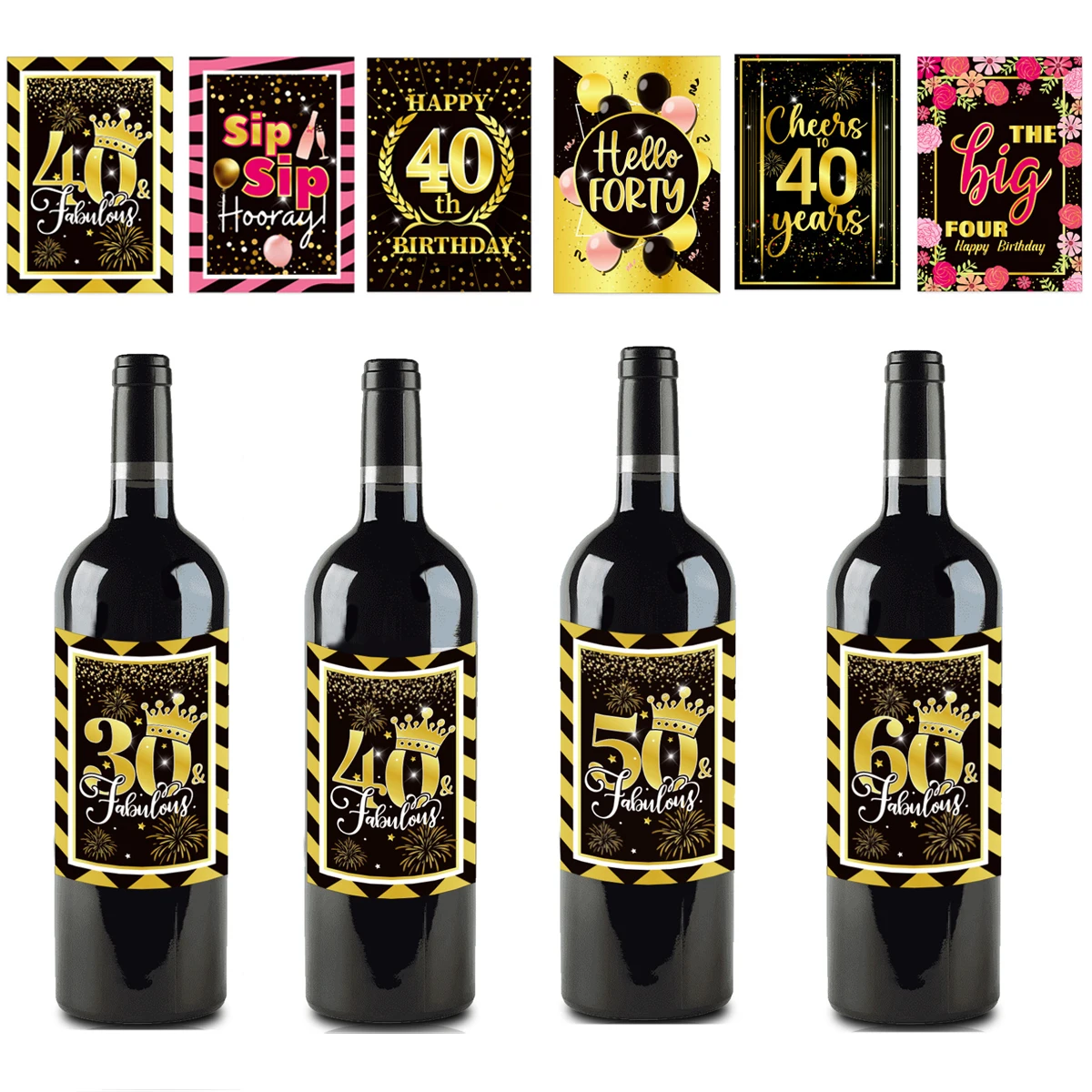 Этикетки Для Бутылок Вина Взрослых Наклейки Из Черного Золота Подарок Мужчин И
