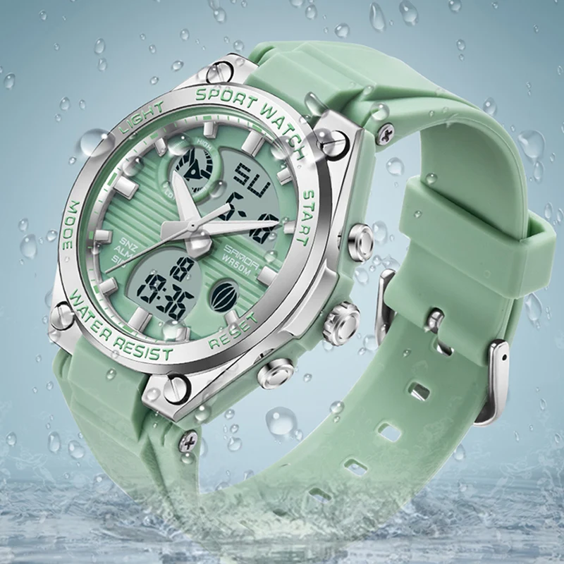 

SANDA Brand Digital Watch Women Sport Chronograph Calendar Lady Quartz Wristwatch 50m Waterproof Female Girl Electronic Clock
