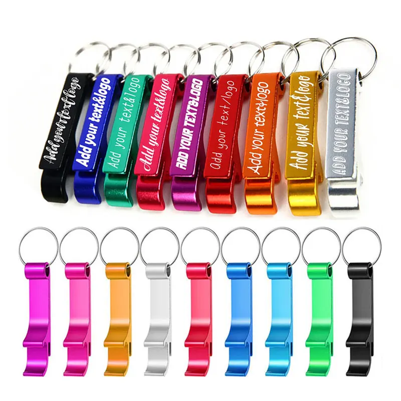 

Favors Key Hotel Logo Private Restaurant Party Gift Opener Engraved Brewery 50pcs Personalized Baptism Wedding Bottle Chain