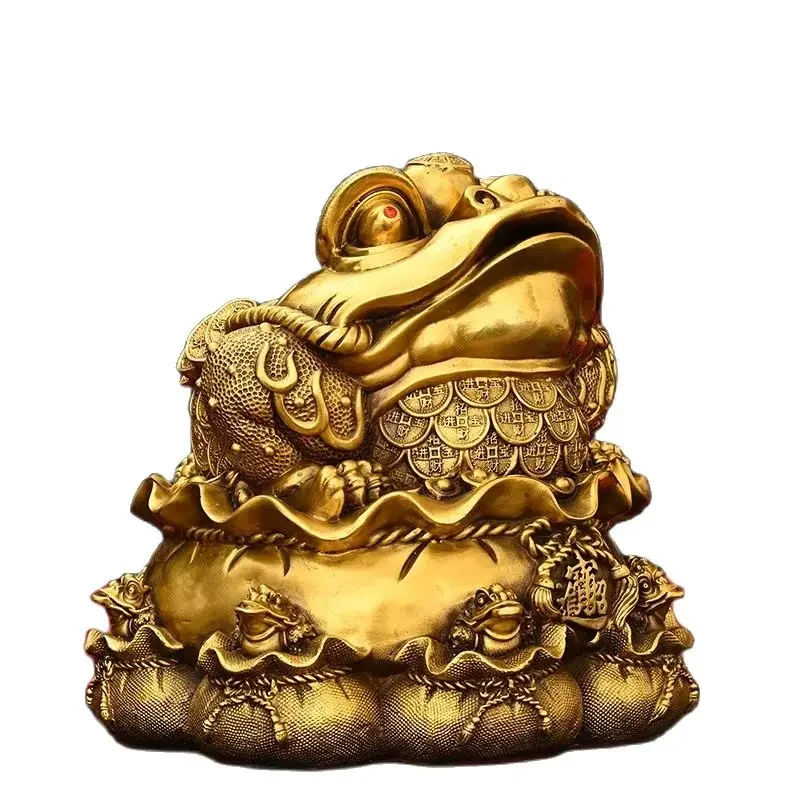 Латунное украшение Fortune Lucky Toad для гостиной латунное с золотой жабой ремесла дома