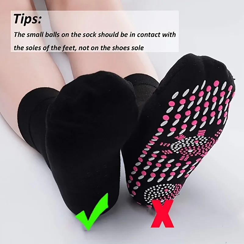 3pairs Women Socks Tourmaline Slimming Health Men Sock Relief Outdoor Anti-Cold Therapy Magnetic Thermal Unisex Sox Floor Socks