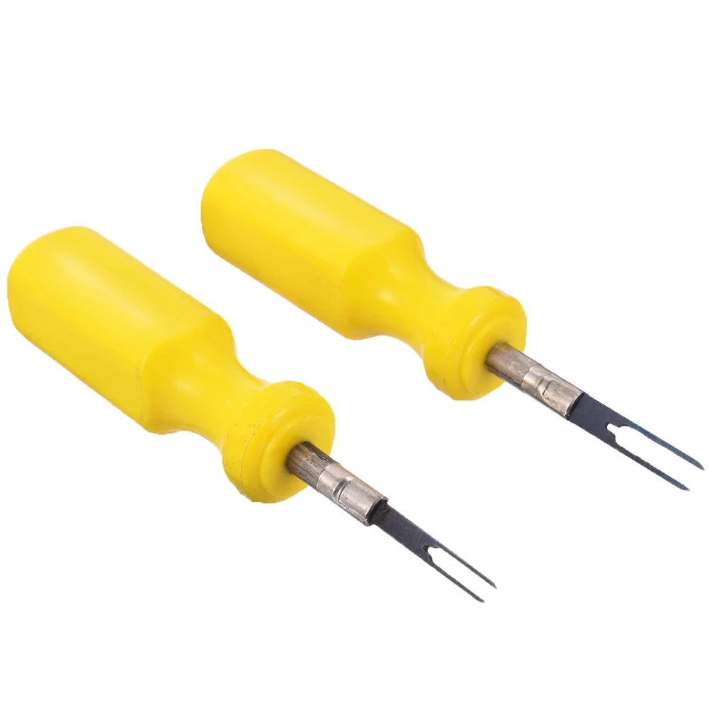 

Extractor Car Terminal Removal Tool Disassemble 2 Pcs Assemble Crimp Connector Pin Crimp Kit Stianless Steel Yellow